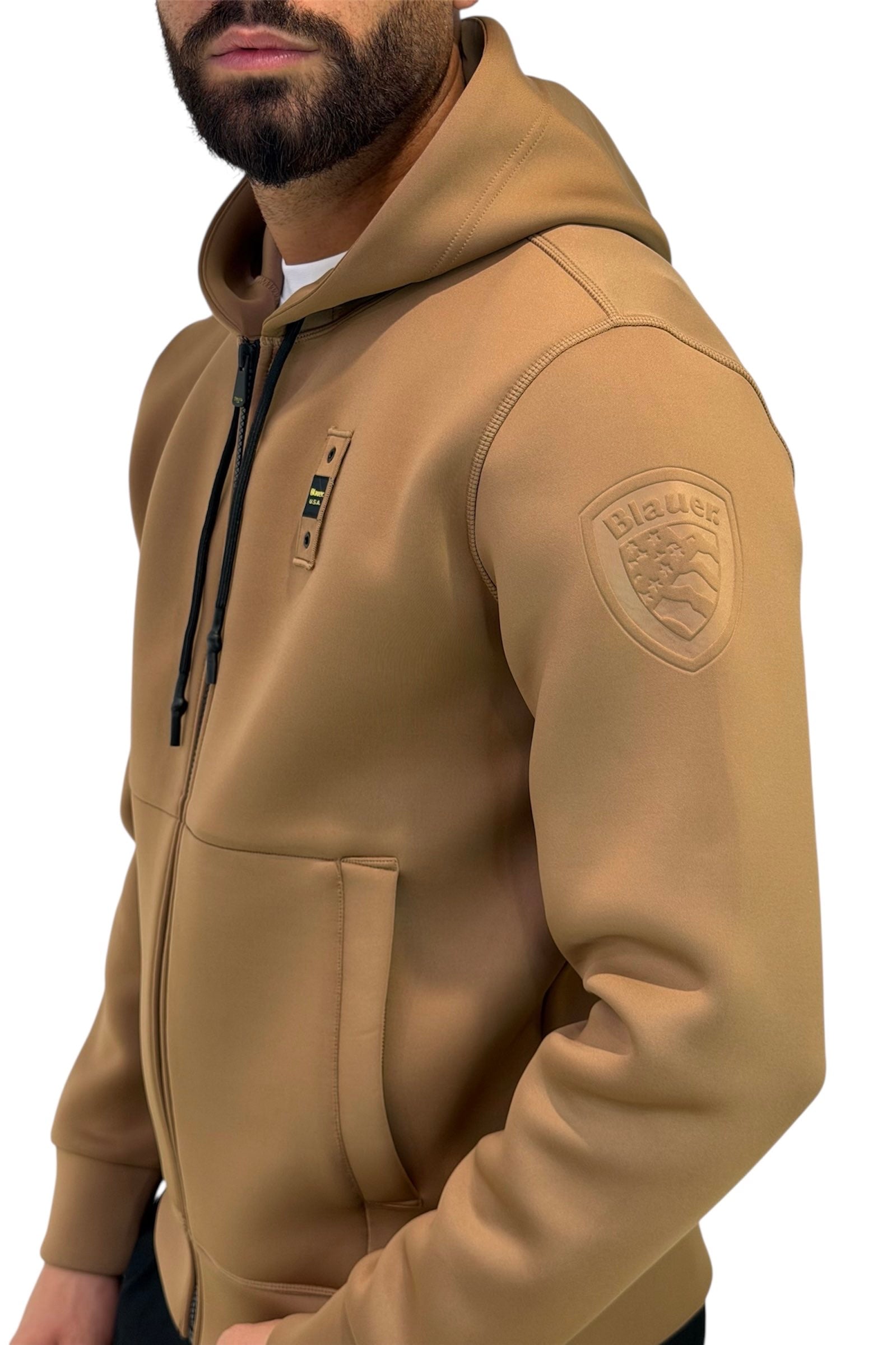 Felpa aperta con cappuccio BLAUER