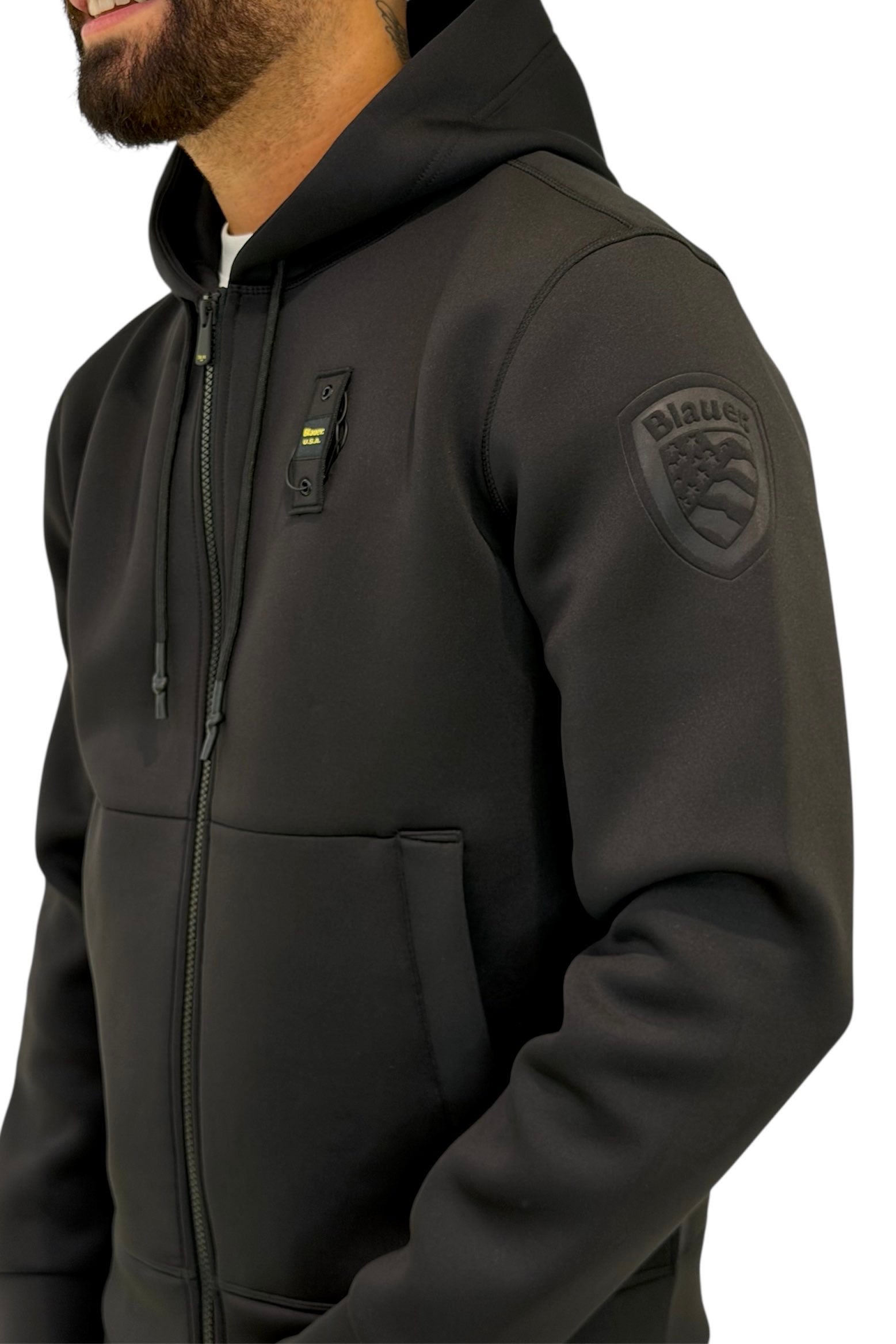 Felpa aperta con cappuccio BLAUER