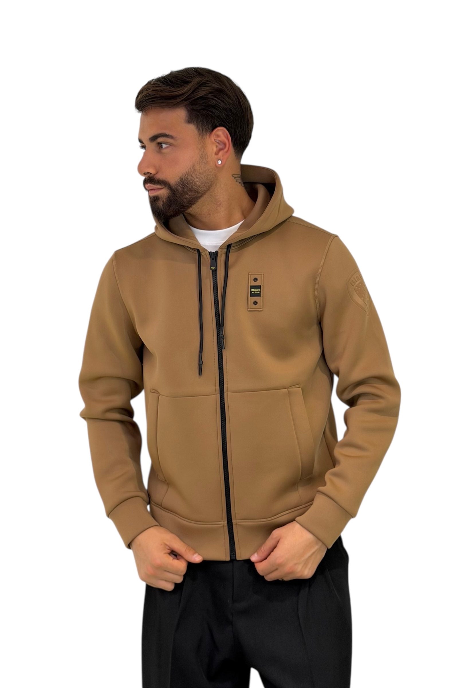 Felpa aperta con cappuccio BLAUER