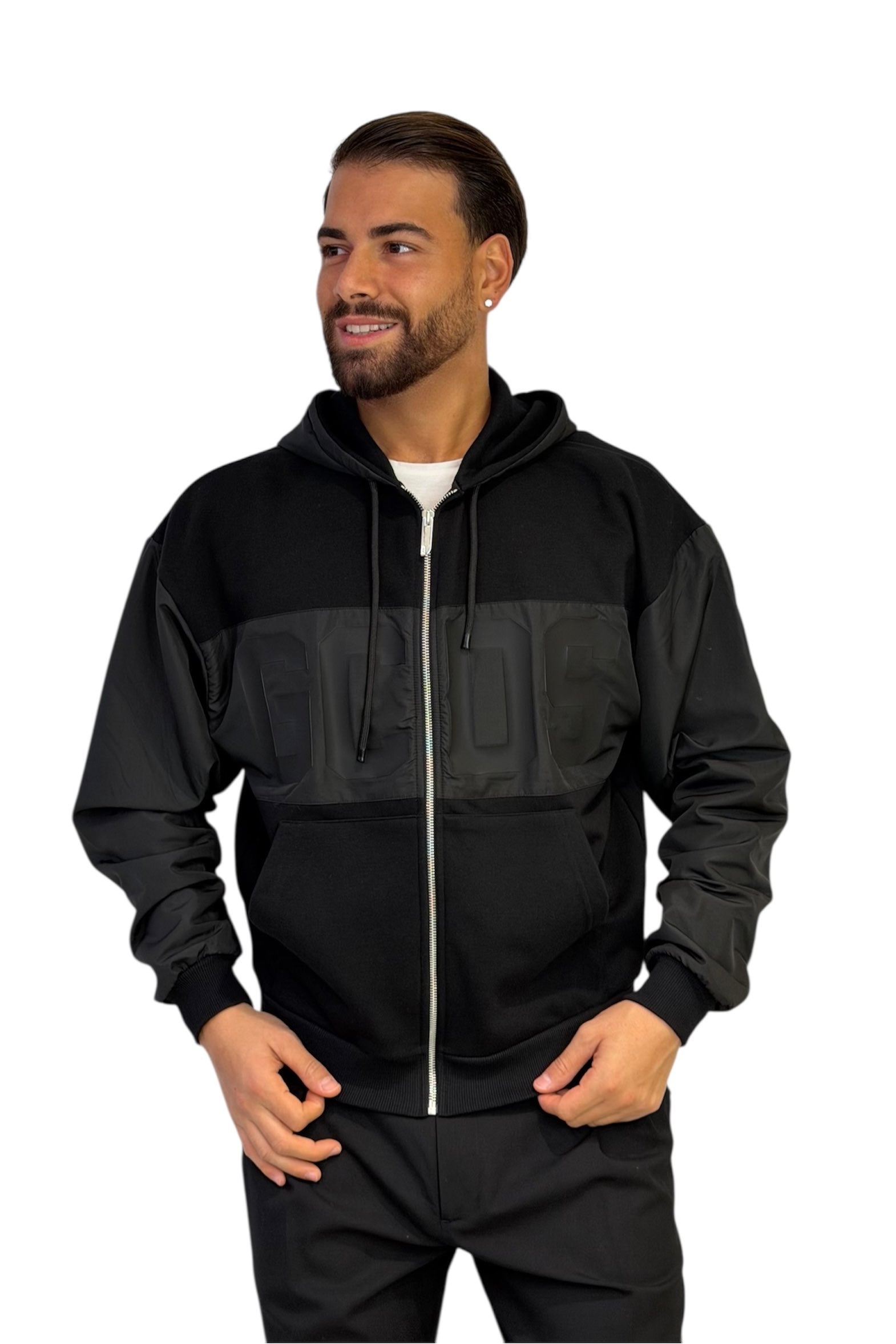 Felpa aperta con cappuccio GCDS